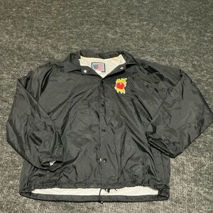 Rose Women Snap Wear Windbreaker Jacket Black And Red Embroidered Waterproof